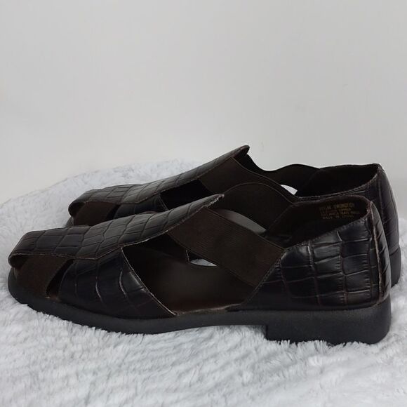 What's What Swordfish Brown Leather Sandals - Picture 5 of 8